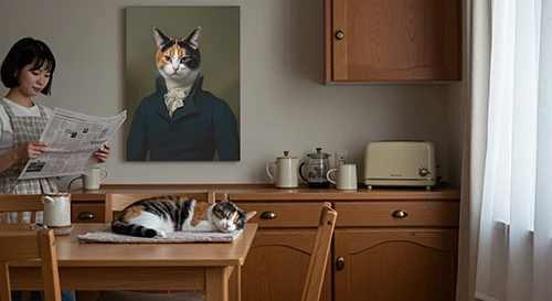 客户评价 14 Egyptian king style custom pet portrait wall decor for akita dog
