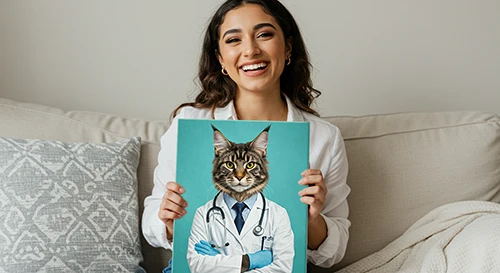客户评价 1 Egyptian king style custom pet portrait wall decor for akita dog