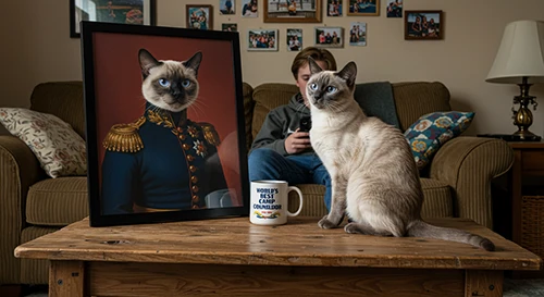 客户评价 24 Egyptian king style custom pet portrait wall decor for akita dog
