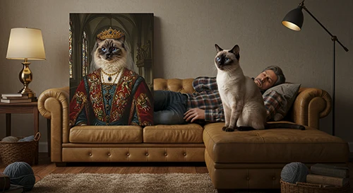 客户评价 32 Egyptian king style custom pet portrait wall decor for akita dog