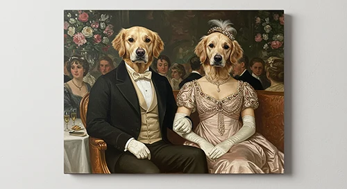 客户评价 22 Egyptian king style custom pet portrait wall decor for akita dog