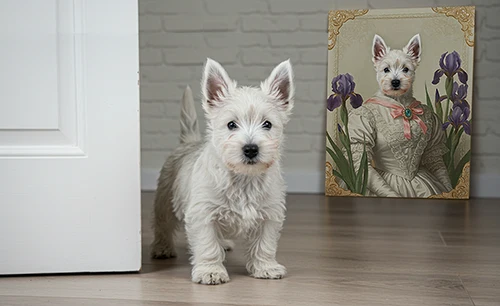 客户评价 7 Egyptian king style custom pet portrait wall decor for akita dog